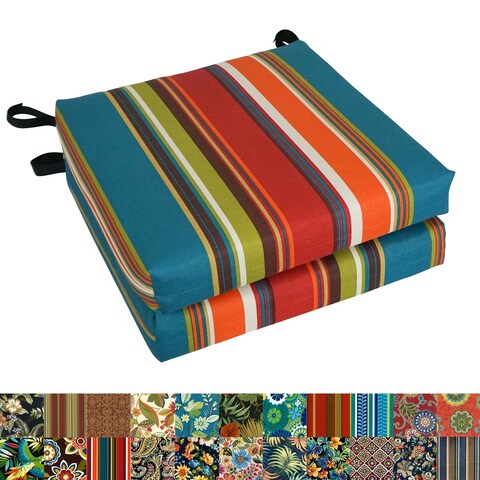 16-inch Indoor/Outdoor Chair Cushions (Set of 2) - 16 x 16