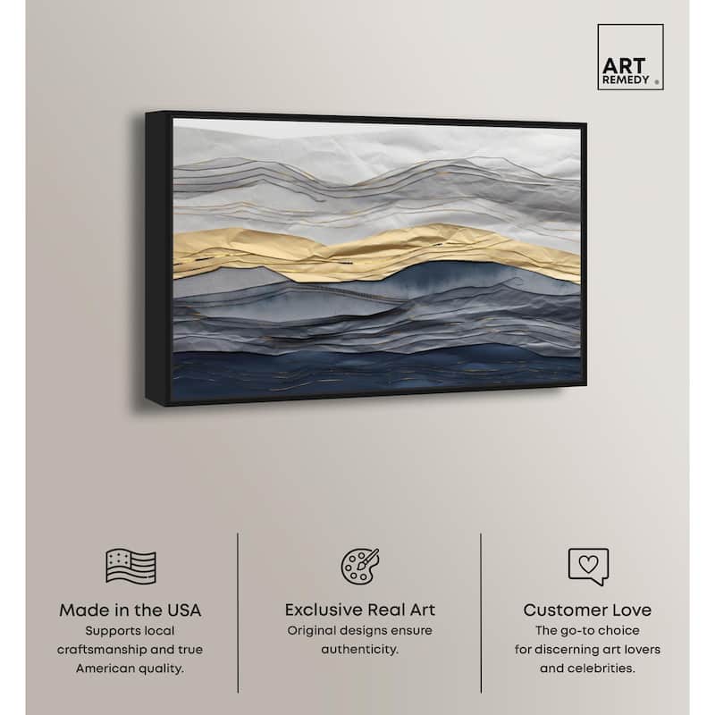 Flowing Golden Tide Canvas by Art Remedy