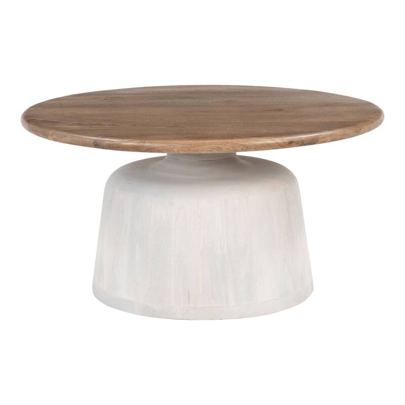Goblet Coffee Table Brown & White