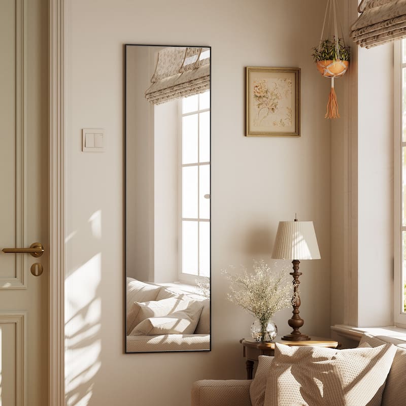 BEAUTYPEAK Full Length Wall Mirror 14 x 48 Hanging or Leaning