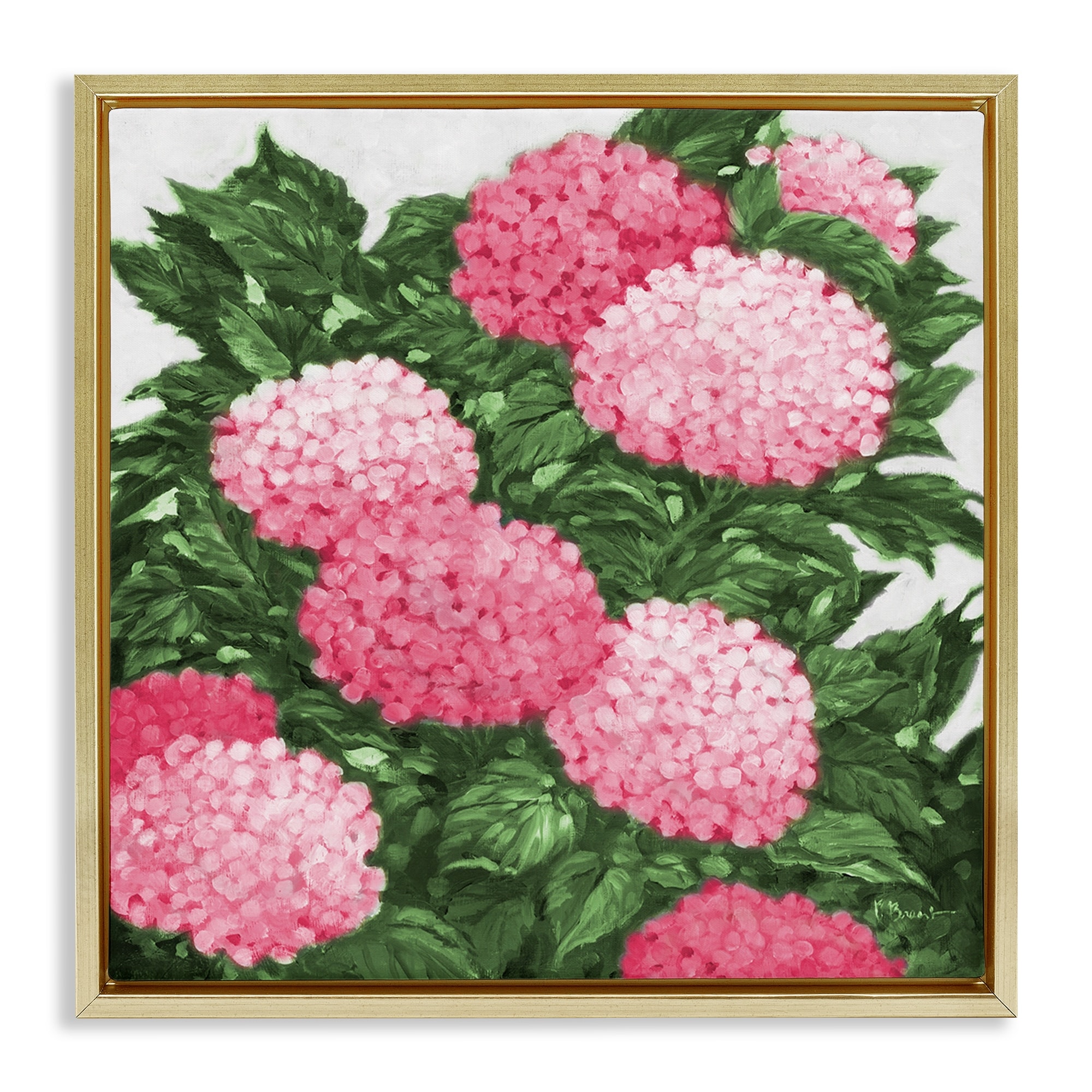 Stupell Impressions Of Hydrangeas Framed Floater Canvas Wall Art Design By Paul Brent