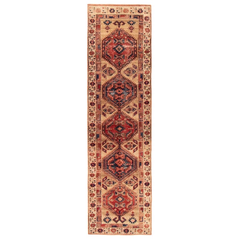 ECARPETGALLERY Hand-knotted Konya Anatolian Khaki Wool Rug - 2'10 x 10'5 - Light Khaki - 2'10 x 10'5