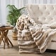 preview thumbnail 11 of 21, Home Soft Things Tip Dying Two Tone FauxFur Throw Thick Fuzzy Blanket