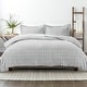 preview thumbnail 17 of 22, Becky Cameron Oversized 3-piece Printed Duvet Cover Set Rugged Stripes - Gray - Full - Queen