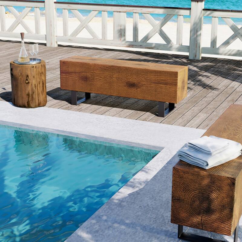 COSIEST Rectangular Weatherproof Outdoor Bench