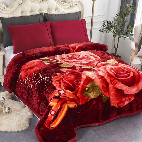 2 Ply Thick Heavy Soft Warm Winter Blanket in Queen Size Bed Bath