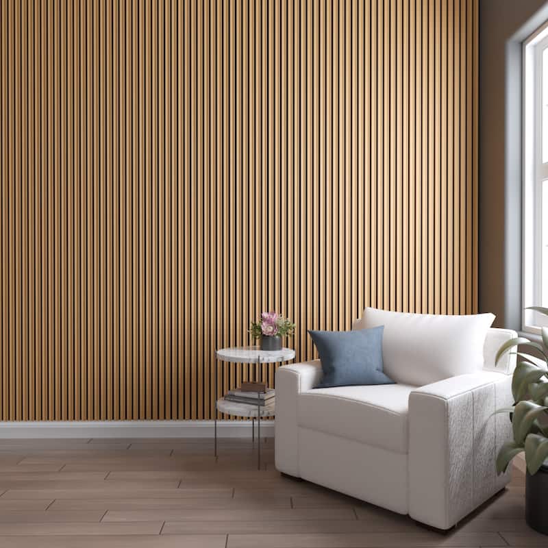 AcoustixPro Noise Cancelling Concave Small Slat Wall Panel (2 Pack)