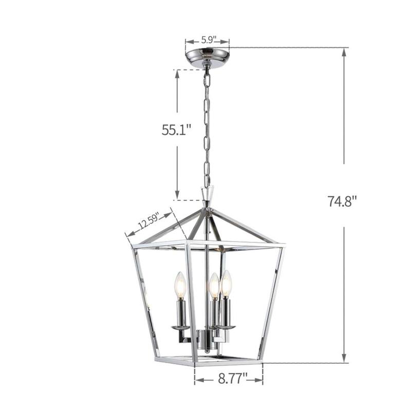 12.6 " Mini Kitchen Island Small Open Cage Ceiling Lamp