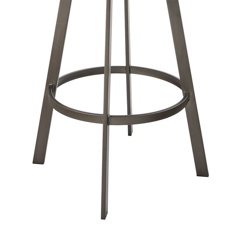 Marcie Modern Swivel Bar Stool, Upholstered Counter Height Chair with Metal Frame