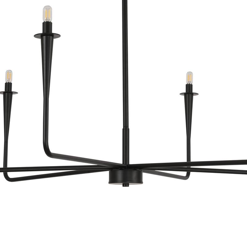 6-Light Classic Traditional Metal Candle Dimmable Chandelier