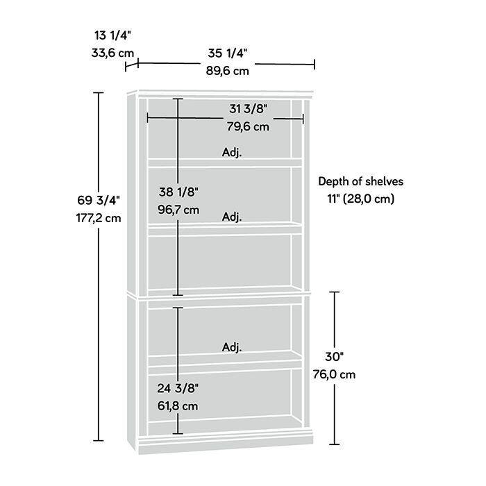 Sauder Select Collection 5-Shelf Bookcase