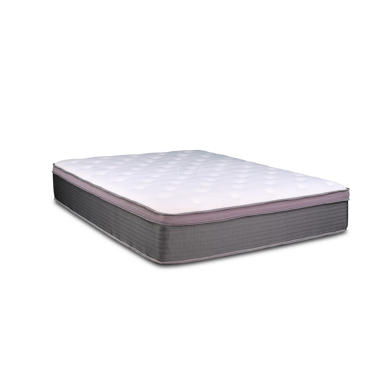 Cari 12 Inch Hybrid Full Size Mattress, Cool Gel Memory Foam, Pocket Coil - White/Grey - Full