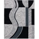 preview thumbnail 6 of 13, SAFAVIEH Odyssey Snezanka Mid-Century Modern Rug 8' x 10' - Ivory/Grey Black - Rectangle