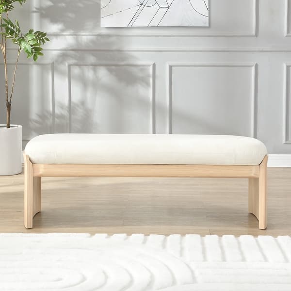 slide 2 of 10, Christopher Knight Home- Hawthorne Rubberwood Ottoman Beige