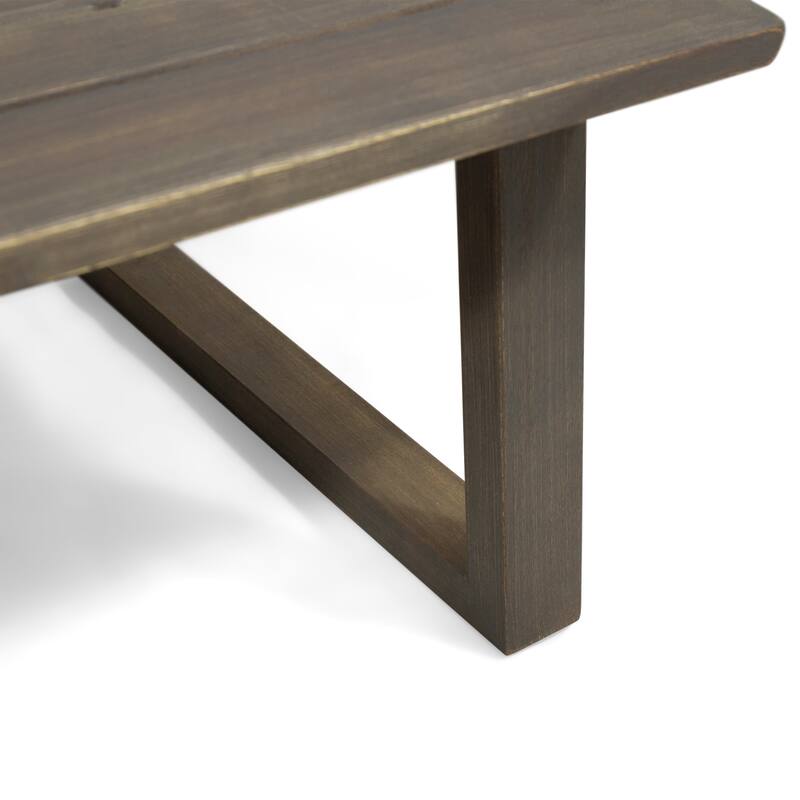 Belgian Outdoor 4-seater Acacia Wood Chat Set by Christopher Knight Home