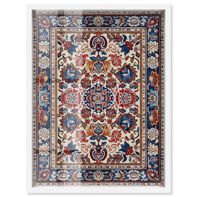 Morrocan Garden Shadowbox by Art Remedy - White - 36" x 45"