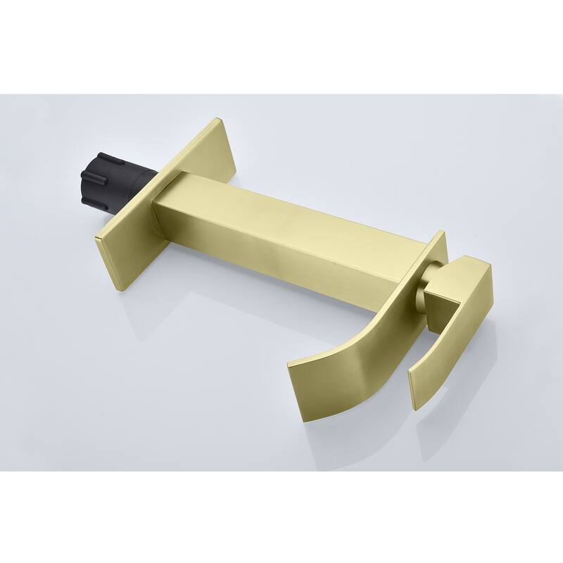 Single Handle Waterfall Bathroom Sink Faucet with Adjustable Water Flow and Temperature, Corrosion and Rust Resistant