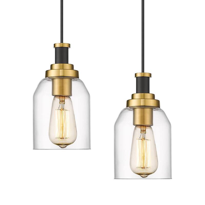 1-light Glass Pendant Light with Adjustable Cord
