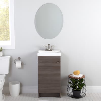 Merton 17" 1-Door Bathroom Vanity With White Sink Top