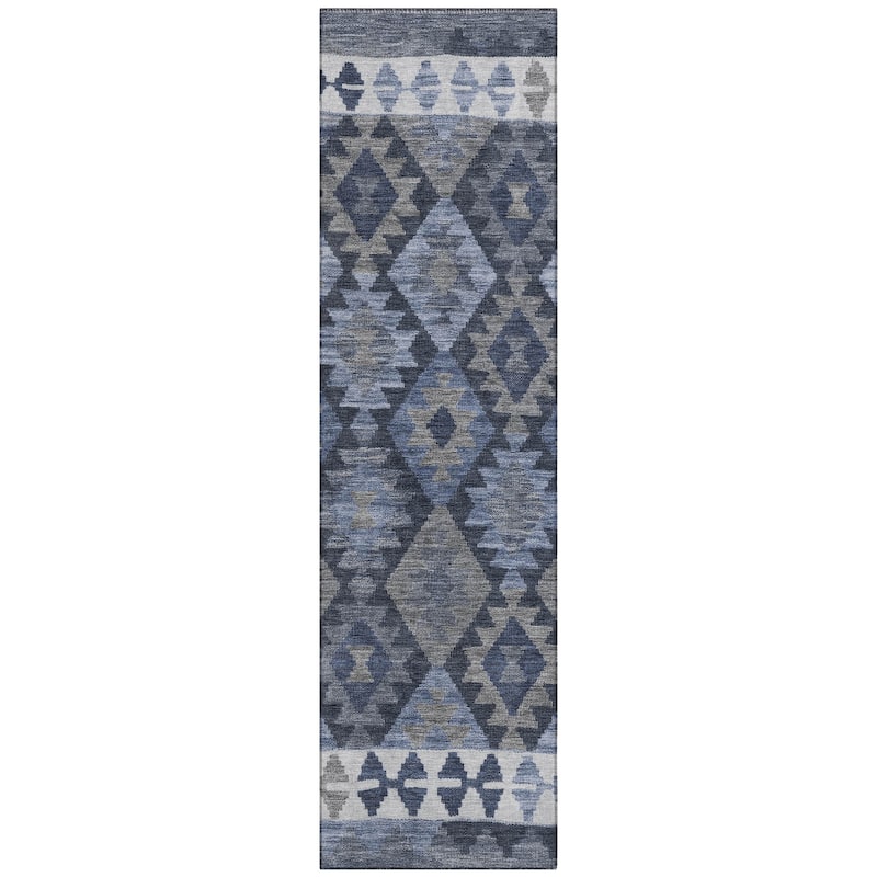 Machine Washable Indoor/ Outdoor Boho Global Chantille Rug