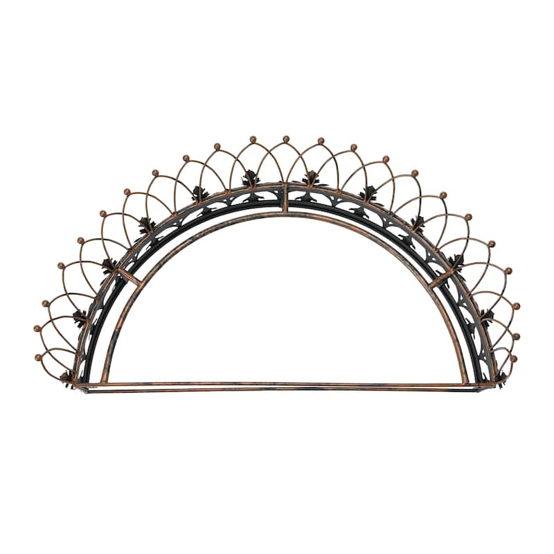 Decorative Metal Curtain or Canopy Crown - 29.0"L x 13.8"W x 7.9"H