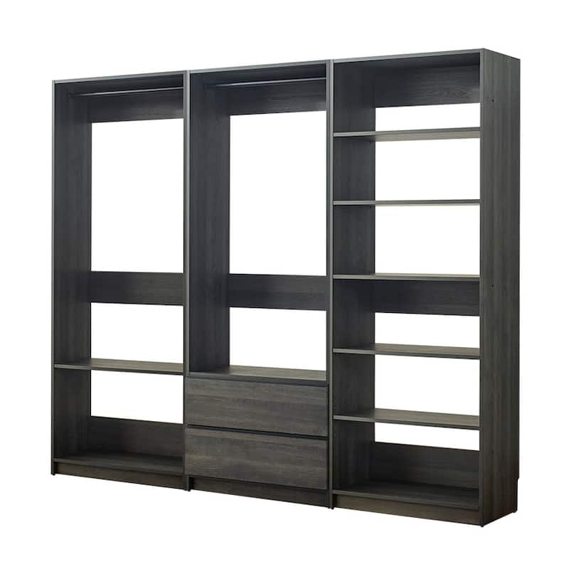 Prosper Gray Freestanding Walk in Wood Closet System