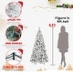 preview thumbnail 11 of 15, Flocked Pre-Lit Christmas Tree with Warm White Lights 6 Foot