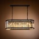 preview thumbnail 7 of 5, 8-Light Black Finish Modern Chandelier for Dining Room with Wrought Iron And Crystal Accents Matte Black