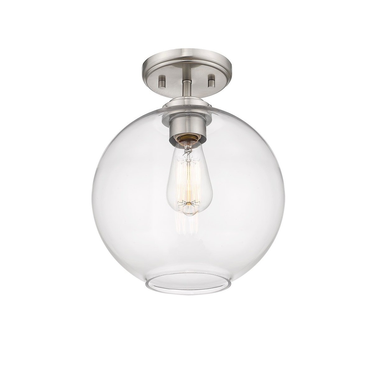 1 Light Mini Bubble Glass Semi-Flush Light in Nickel - Bed Bath \u0026 Beyond -  34808925, image size:1200x1200