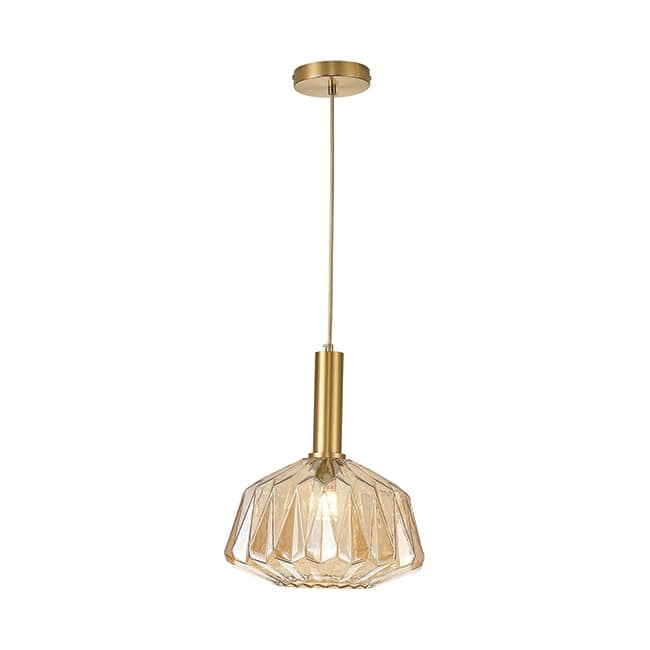 11.81" modern hanging light amber bedroom light glass, metal pendant light