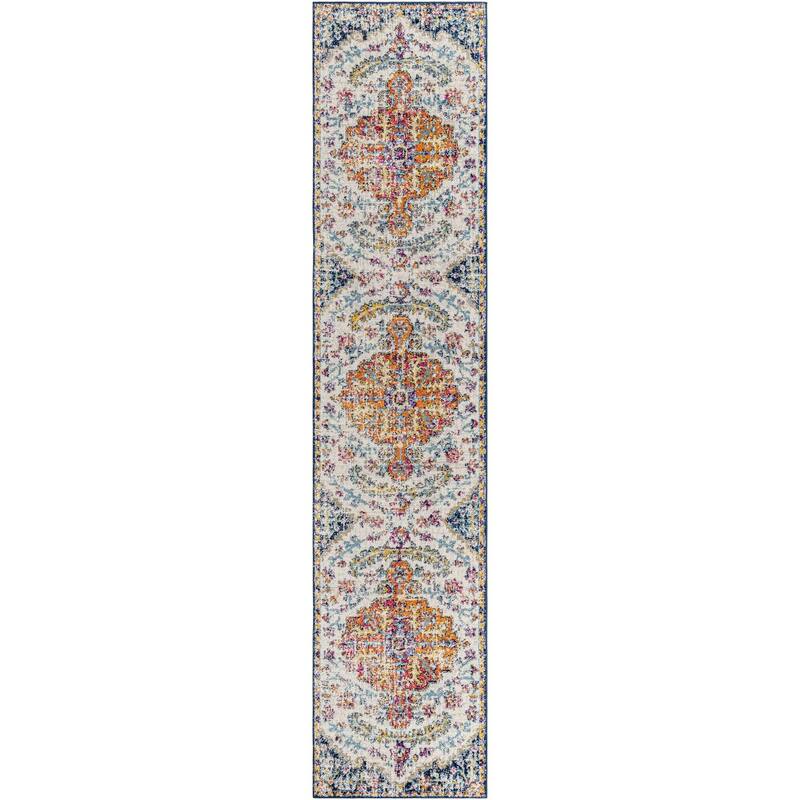 Livabliss Harput Updated Traditional Medallion Area Rug - Multi - 2' 7" x 12'