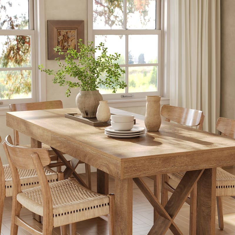 Industrial Heavy-Duty Wooden Kitchen Dining Table for Home Office