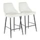 preview thumbnail 20 of 48, Silver Orchid Naldi Contemporary Black Counter Stool (Set of 2) - N/A