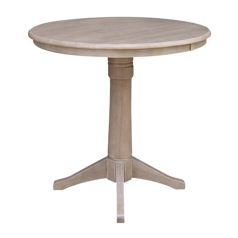International Concepts Solid Wood 36" Round Pedestal Dining Table