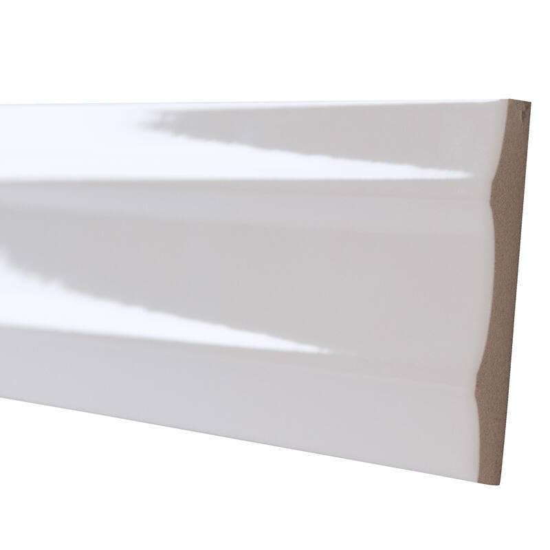 Merola Tile Crown Heights Maori Glossy White 2-5/8" x 7-7/8" Ceramic Wall Tile