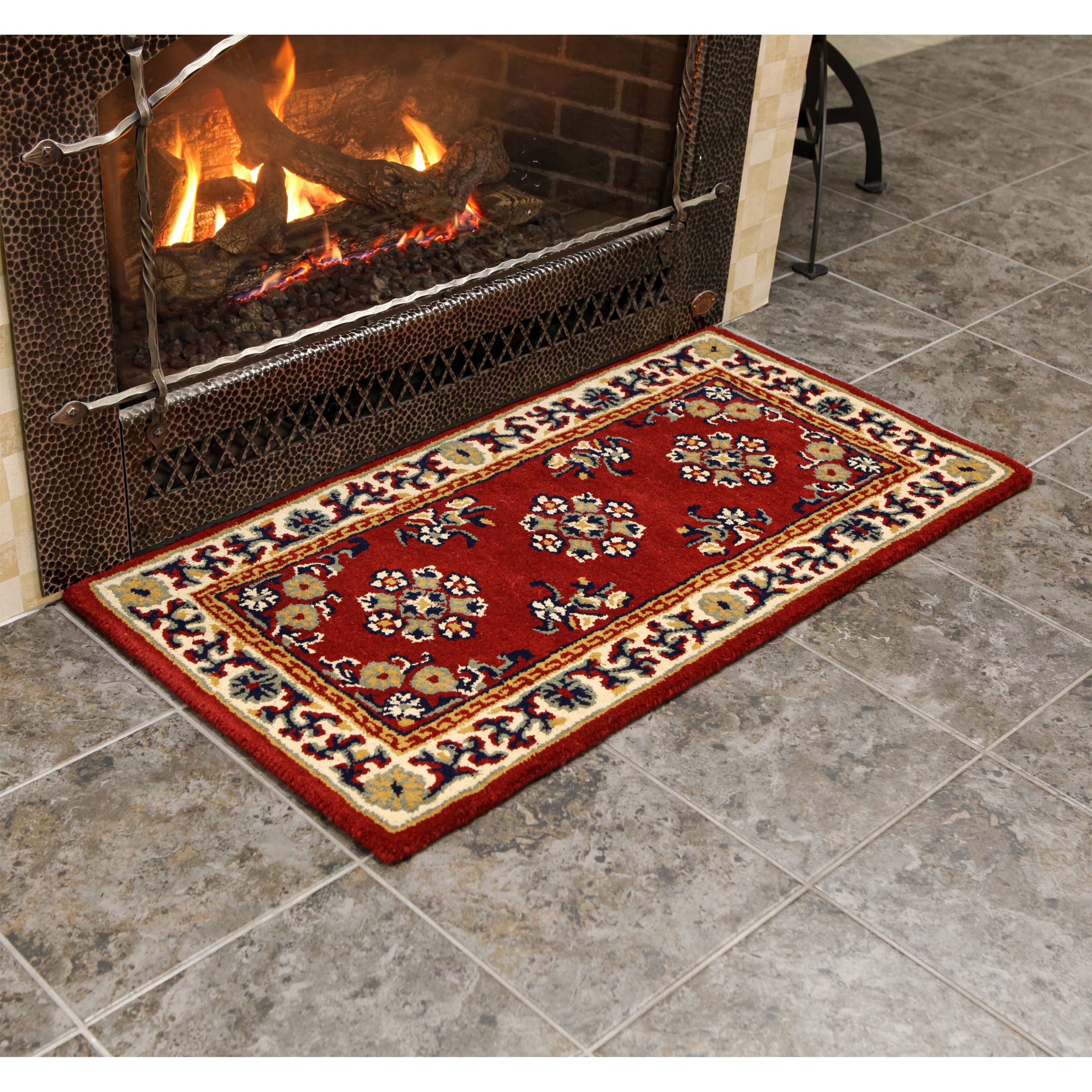 Minuteman International Oriental Rectangular Hearth Rug, 44 Inch Long