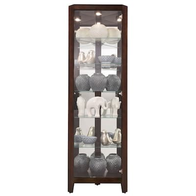 Howard Miller Tamsin 6-shelf Espresso-finish Corner Curio Cabinet