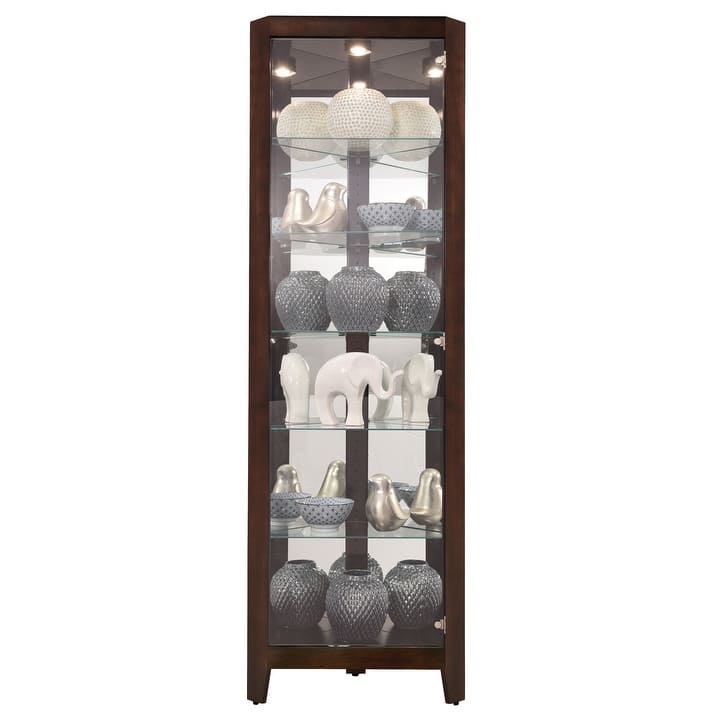 Howard Miller Tamsin 6-shelf Espresso-finish Corner Curio Cabinet