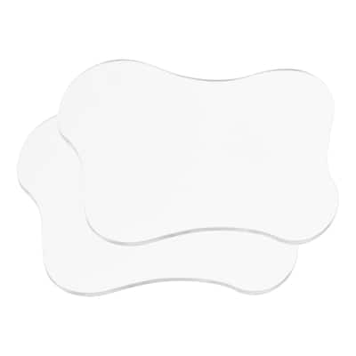 2pcs Acrylic Irregular Coaster, Coffee Cup Coaster Mug Pad 4.7"x4"