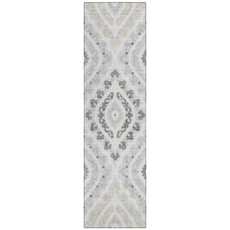 Machine Washable Indoor/ Outdoor Chantille Ttransitional Medallion Rug