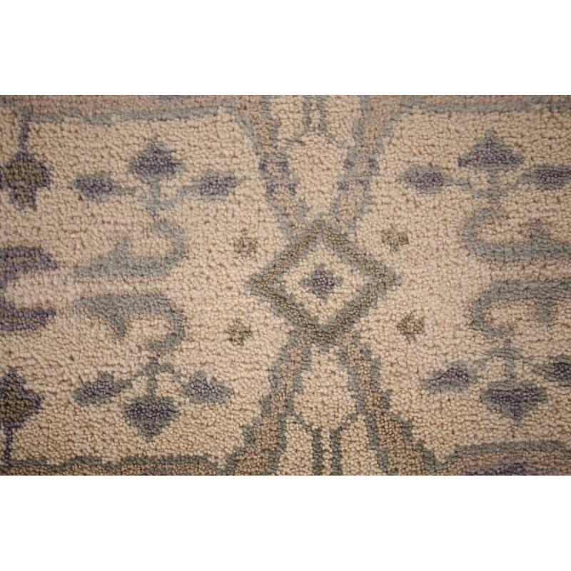 Earth Tone Oushak Oriental Runner Rug Handmade Wool Carpet - 2'7"x 7'11"