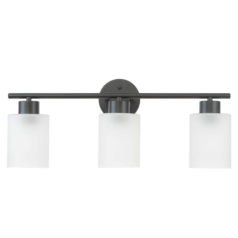 Bellevue Lydia 3 Light 23" Wide Bathroom Vanity Light with Frosted - Matte Black