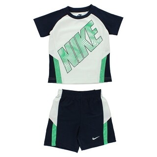 Shop Nike Boys Toddler Nike Ralgan Set White White Navy Green
