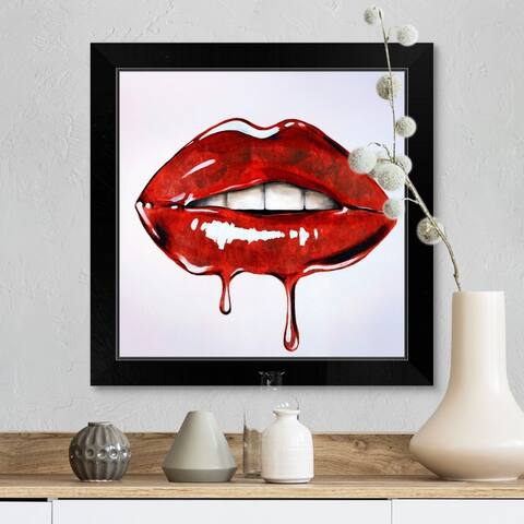 "Lush Lips IV" Black Framed Print