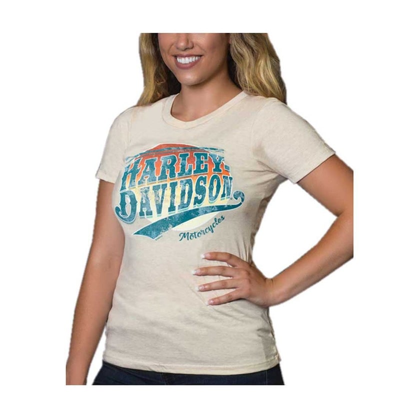 Usikker biord gys Harley-Davidson Women's Retro Sunset Crew-Neck Short Sleeve Poly-Blend T- Shirt - Overstock - 32331735