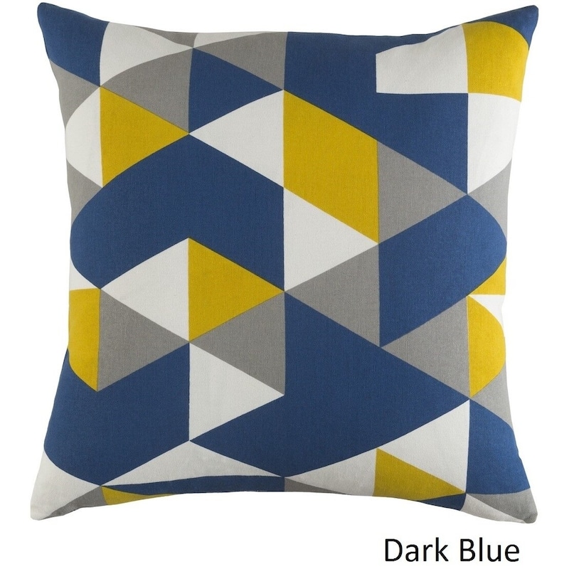 Decorative 18-inch Creek Throw Pillow Shell - Dark Blue