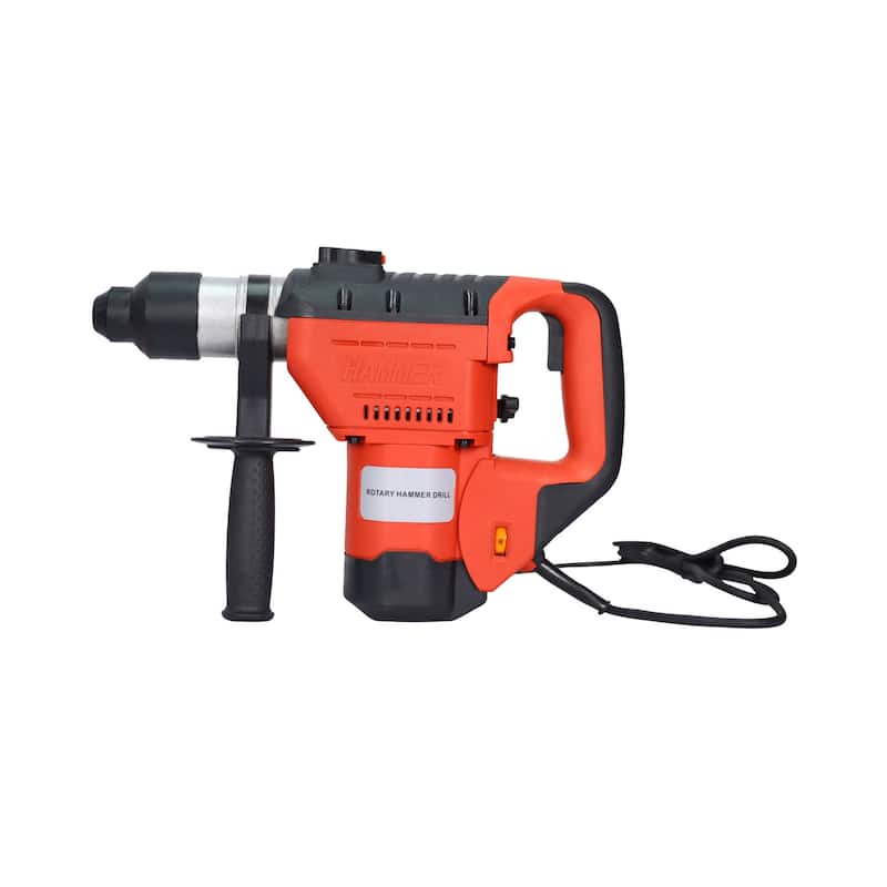 1100W 1-1/2" SDS Plus Rotary Hammer Drill 3 Functions - Red