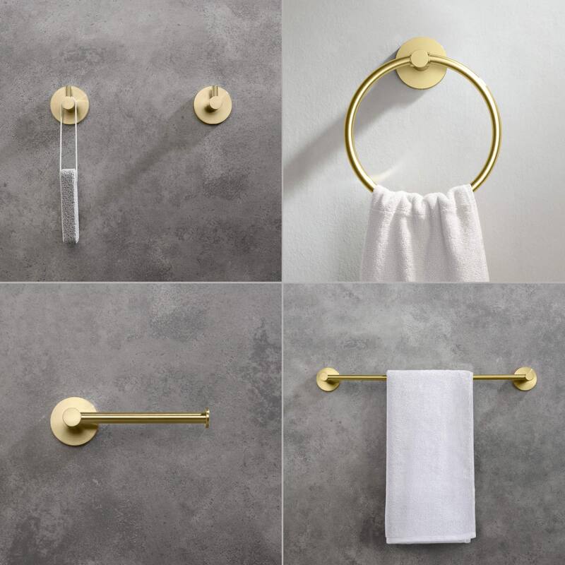 Circular 5-Piece Bathroom Hardware Set