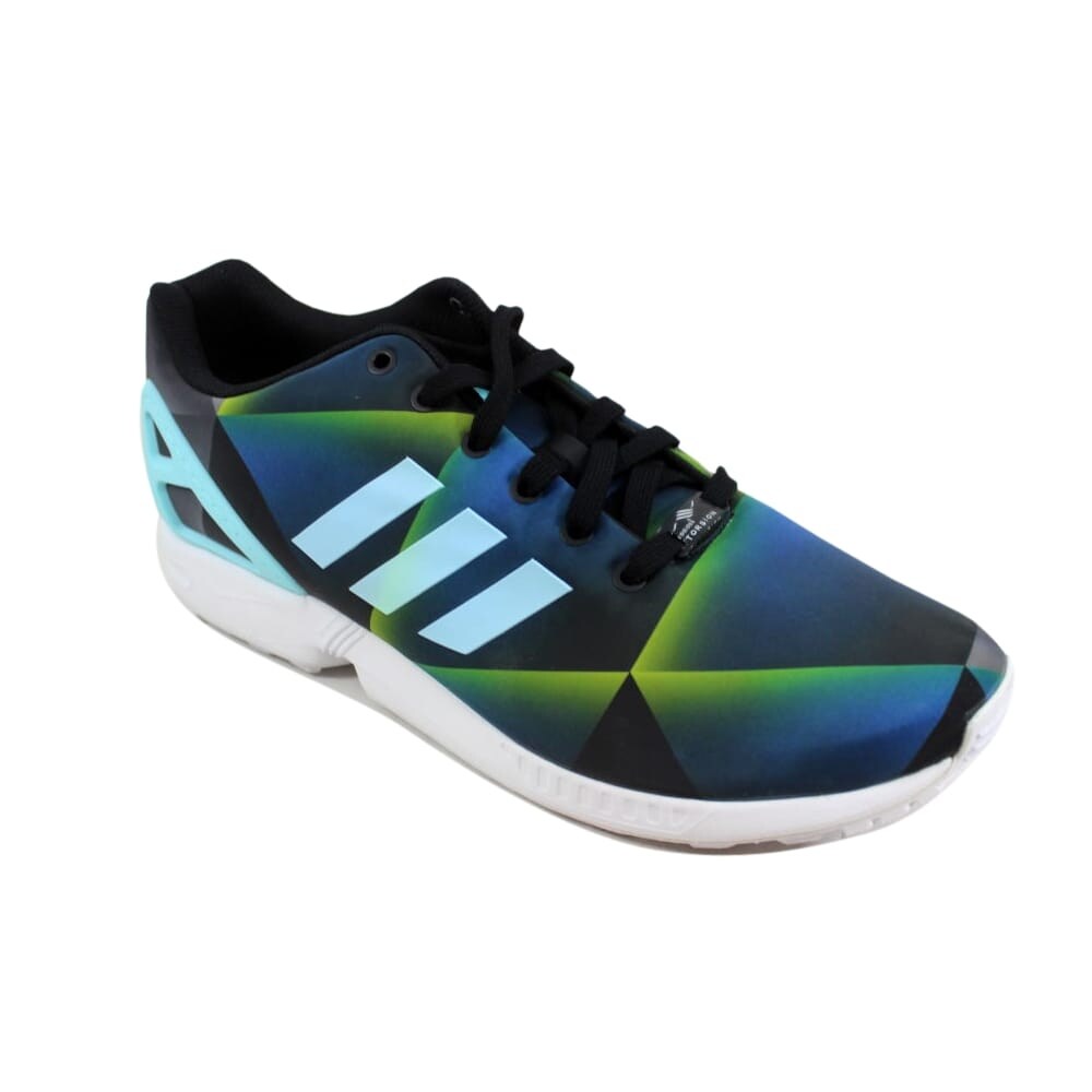 Shop Adidas Men S Zx Flux White Aqua Black B34516 Size 13