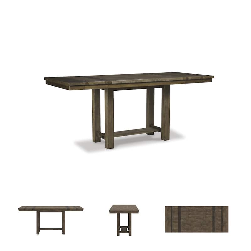 Moriville Counter Height Extension Table - Grayish Brown - 36" W x 86" D x 36" H